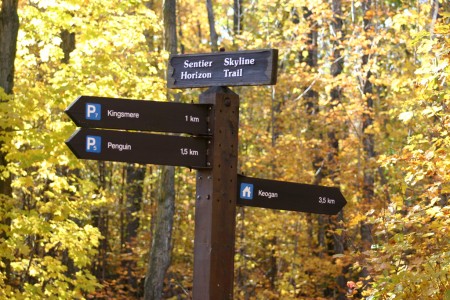 «Les sentiers les plus fréquentés du parc de la Gatineau sont bien signalisés.»